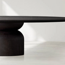 Perth Oval Solid Wood Dining Table with Artisan Crafted Romanian Oak