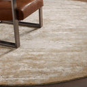 Vyona Hand-Knotted Round Rug in Fog or Sand