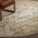 Vyona Hand-Knotted Round Rug in Fog or Sand