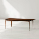Ross Rectangular Walnut Wood Extension Dining Table