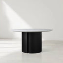 Saint Germain Round Marble Top Dining Table with Dauphine Base