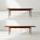 Ross Rectangular Walnut Wood Extension Dining Table