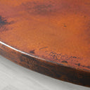 Wade Round Recycled Metal Bistro Table with Cast Iron Base