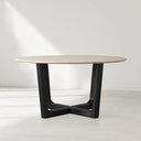 Saint Germain Round Marble Top Dining Table with Rennes Base