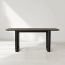 Saint Germain Rectangular Solid Wood Dining Table with Rennes Base