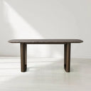Saint Germain Rectangular Marble Top Dining Table with Rennes Base
