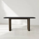 Saint Germain Rectangular Solid Wood Dining Table with Rennes Base