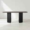 Saint Germain Rectangular Marble Top Dining Table with Dauphine Base