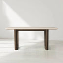 Saint Germain Rectangular Marble Top Dining Table with Rennes Base