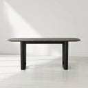 Saint Germain Rectangular Marble Top Dining Table with Rennes Base