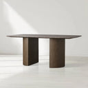 Saint Germain Rectangular Marble Top Dining Table with Dauphine Base