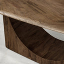 San Rafael Rectangular Wood Dining Table with Sculpted Base