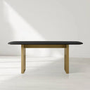 Saint Germain Rectangular Wood Dining Table with Clement Base
