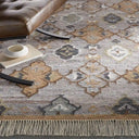 Liora Grey Wool Dhurrie Rug