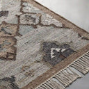 Liora Grey Wool Dhurrie Rug