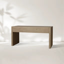 Bodhi Writing Desk Handcrafted From Solid White Oak With Brass Drawer Pulls