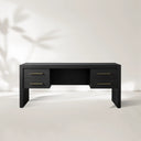 Bodhi Executive Desk Modern White Oak Office Desk With Storage Drawers