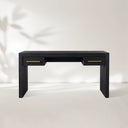 Bodhi Writing Desk Handcrafted From Solid White Oak With Brass Drawer Pulls