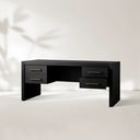 Bodhi Executive Desk Modern White Oak Office Desk With Storage Drawers