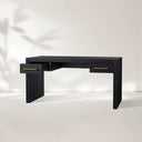 Bodhi Writing Desk Handcrafted From Solid White Oak With Brass Drawer Pulls