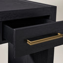 Bodhi Writing Desk Handcrafted From Solid White Oak With Brass Drawer Pulls