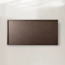 Malone Coffee Table Modern Steel Base With Embossed Leather Shagreen Top