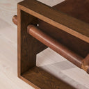 Gabriel Leather Armchair with Solid Oak Frame