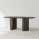 Sann Gervais Wood Dining Table with Dauphine Base