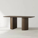 Sann Gervais Wood Dining Table with Dauphine Base