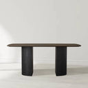 Sann Gervais Wood Dining Table with Dauphine Base