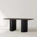 Sann Gervais Wood Dining Table with Dauphine Base