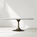 Sann Gervais Stone Dining Table with Launette Base