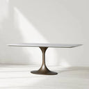 Sann Gervais Stone Dining Table with Launette Base