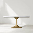 Sann Gervais Stone Dining Table with Launette Base