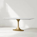 Sann Gervais Stone Dining Table with Launette Base