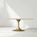 Sann Gervais Stone Dining Table with Launette Base