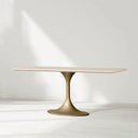 Sann Gervais Stone Dining Table with Launette Base