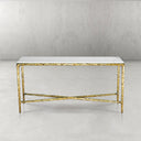 Vintage Forged Rectangle Marble Console Table