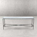 Vintage Forged Rectangle Marble Console Table