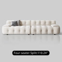Tech Fabric Cream Straight Sofa