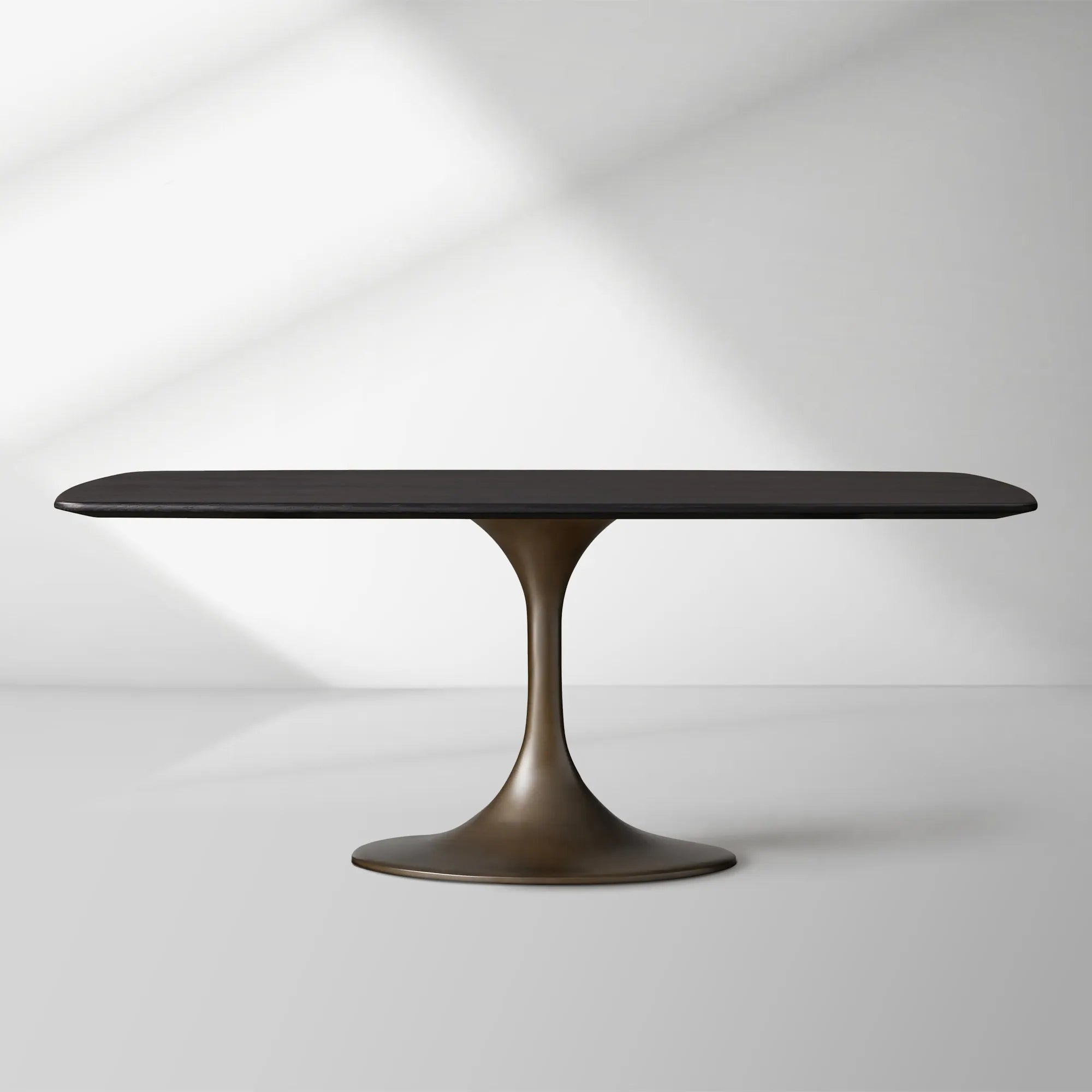 Saint Germain Solid Wood Dining Table with Steel Base