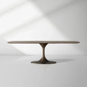 Aero Marble Stone Top Dining Table With Launette Steel Base Luxury Tulip Dining Table