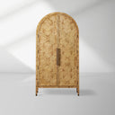 Hattie Burl Tall Cabinet Living Room Natural Wood Grain Storage Cabinet