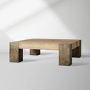 Telluride Square Oak Coffee Table Wood Cocktail Table Living Room Center Tea Table Vintage Cocktail Table