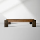Telluride Square Oak Coffee Table Wood Cocktail Table Living Room Center Tea Table Vintage Cocktail Table