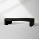Sullivan Wood Waterfall Coffee Table Rectangle Rural Cocktail Table Oak Wood Center Tea Table