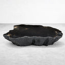 Clayhill Irregular Shape Coffee Table Petrified Wood Cocktail Table Unique Sofa Center Tea Table