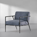 Vintage Forged Retro Silver Iron Frame Track Armchair