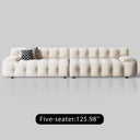 Tech Fabric Cream Straight Sofa