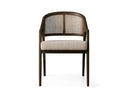 Aimee Dining Arm Chair in Mocha